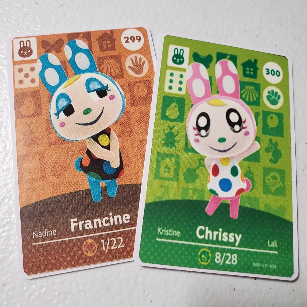 Francine And Chrissy Amiibo Hard Card Bundle